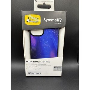 OtterBox Symmetry iPhone 16 Plus Ultra-Slim Galaxy Black Star Nebula MagSafe NEW